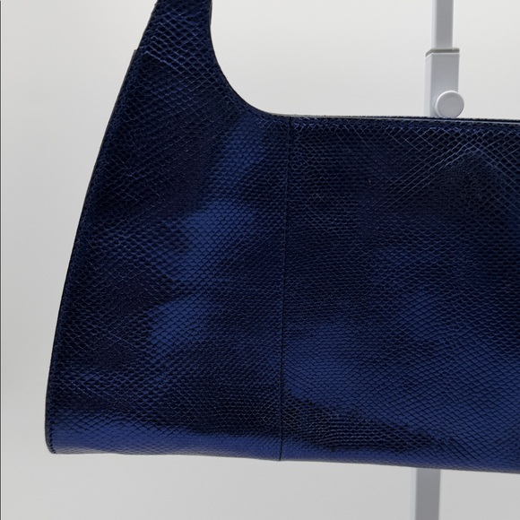 Vintage Gucci Metallic Python Blue Shoulder Bag - Picture 7 of 15